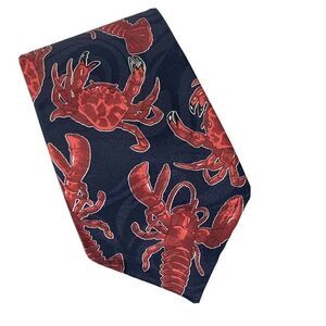Fratello Mens Necktie Ocean Lobster Crab Novelty